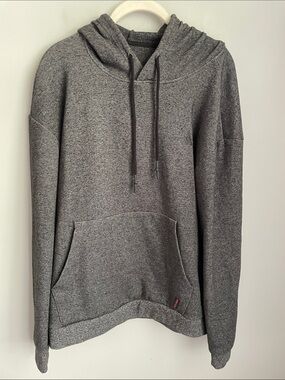 ASRV CC41 Men's Gray Hooded Tech Pullover Sweatshirt Size Large